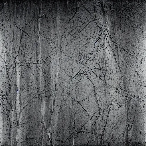 Prompt: dark silvered landscape, blurry and imprecise, fuzzy, abstract and realistic scenery, retinal veins