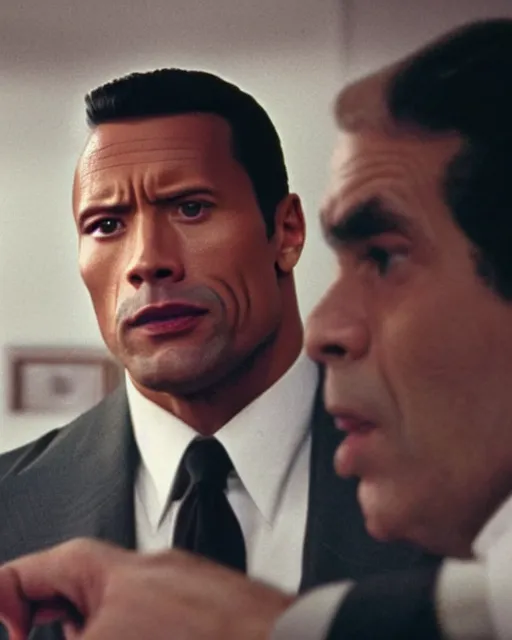 Image similar to film still close up shot of dwayne johnson as henry hill from the movie goodfellas. photographic, photography