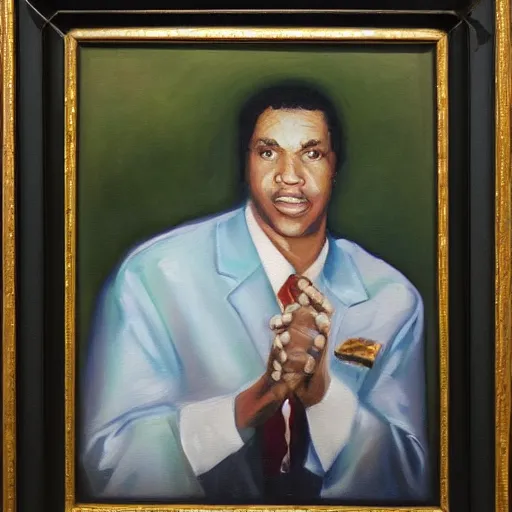 Image similar to clancy from tv show midnight gospel as an oil painting