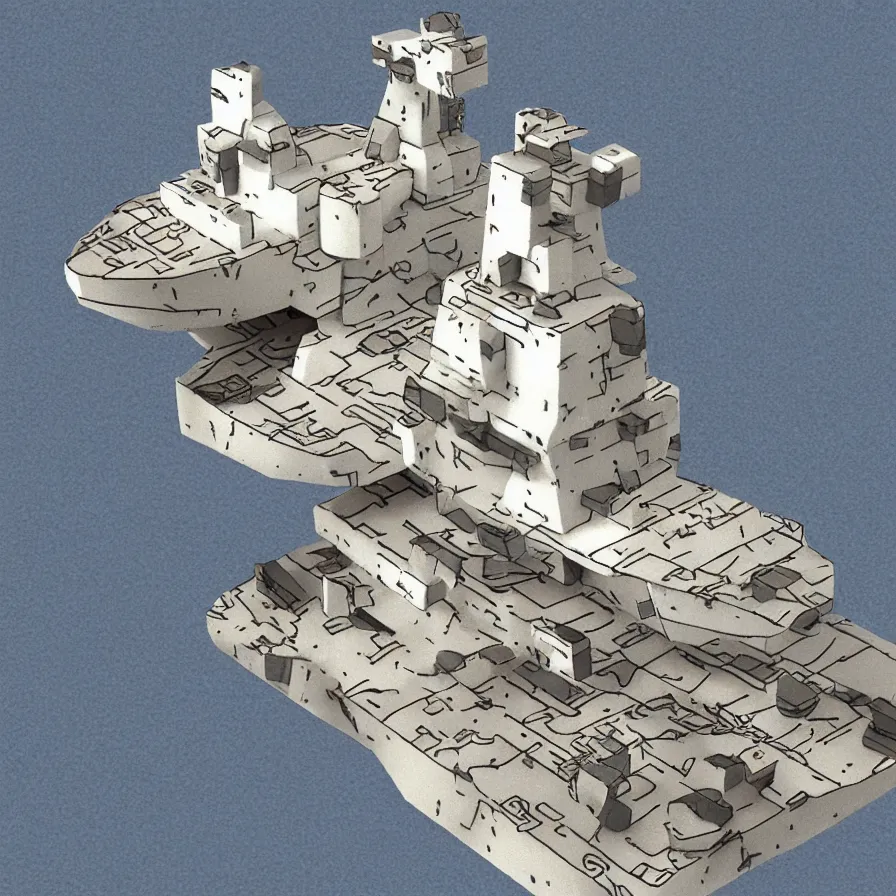 Image similar to “textured marshmallow battleship”