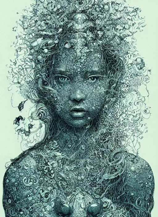 Image similar to Water goddess painting by Dan Hillier, trending on artstation, artstationHD, artstationHQ, 4k, 8k