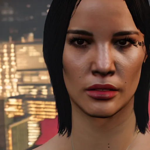 Image similar to Halsey in GTA V, 4k