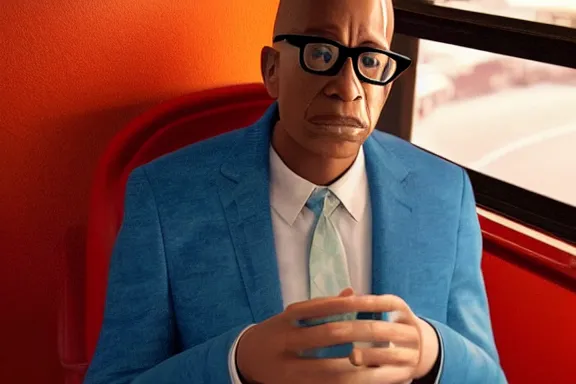 Image similar to “ very very high quality screenshot of gus fring in a pixar movie, rendered in octane 8 k with detailed cinematic lighting and shading, award - winning crisp details ”