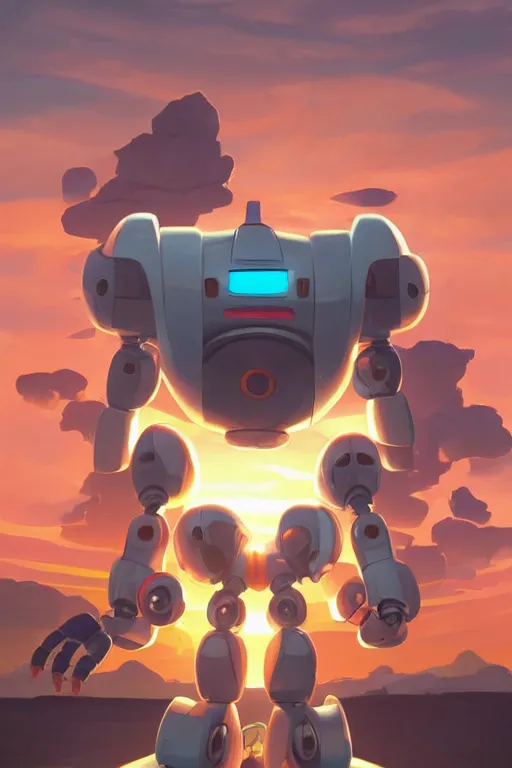 Image similar to metabots medabots medarotto medarot robot minimalist comics, behance hd by jesper ejsing, by rhads, makoto shinkai and lois van baarle, ilya kuvshinov, rossdraws global illumination ray tracing hdr radiating a glowing aura