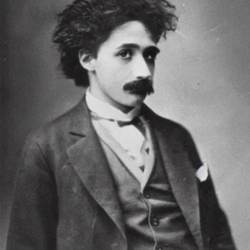 Image similar to portrait of Young Albert Einstein, in 1905