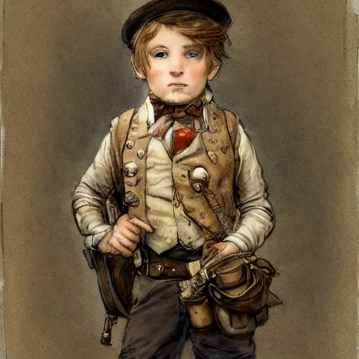 Image similar to (((((portrait of boy dressed as steampunk explorer . muted colors.))))) by Jean-Baptiste Monge !!!!!!!!!!!!!!!!!!!!!!!!!!!