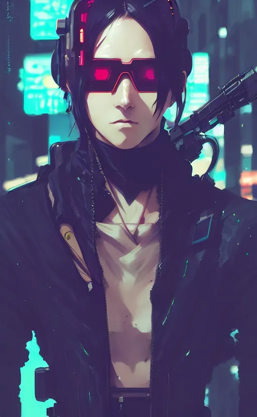 Image similar to cyberpunk anime robin, cyberpunk accessory, 3 / 4 shot, street night, beautiful face, grafity, arcane, detail, good face, pose model, concept art, in style of yoji shinkawa, pan ren wei, col price, atey ghailan, by greg rutkowski, aesthetic, digital painting, 3 d