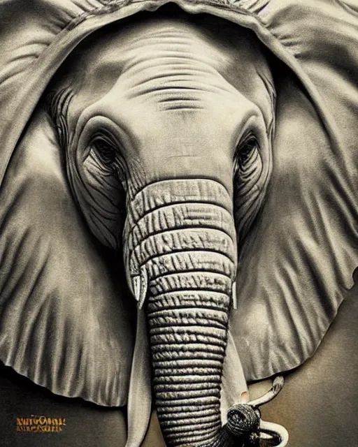 Image similar to photorealistic ganesh in real life as an elephant, national geographic