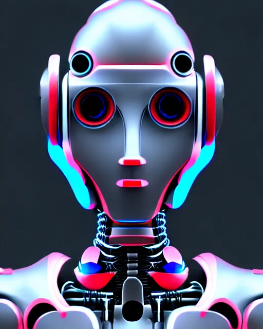 Prompt: a matte painting portrait of an ai robot, in the style of john chamberlain, digital art, trending on artstation