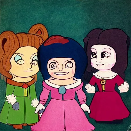 Image similar to Leonardo da Vinci portrait of The Powerpuff Girls