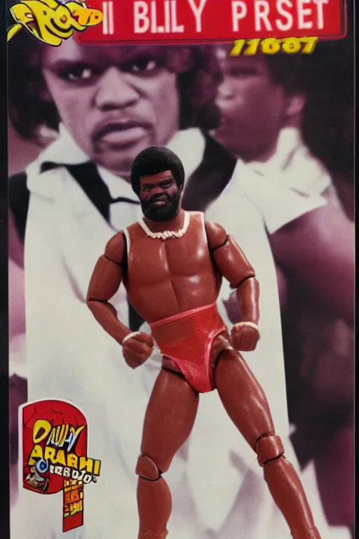 Prompt: billy preston ( 1 9 7 4 ) as a 1 9 8 0 s wrestling action figure