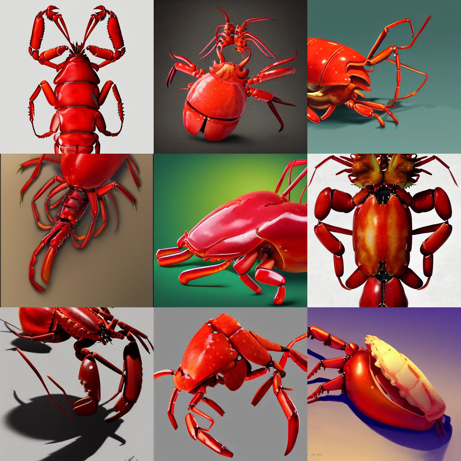 Prompt: apple-lobster-apple, concept art, artstation, digital art