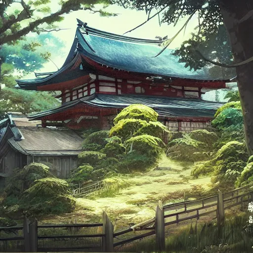 Prompt: concept art painting of a japanese english cottage in the deep woods, cozy, realistic, detailed, cel shaded, in the style of makoto shinkai and greg rutkowski and james gurney