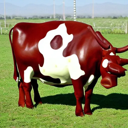 Image similar to a cow shaped like a ball