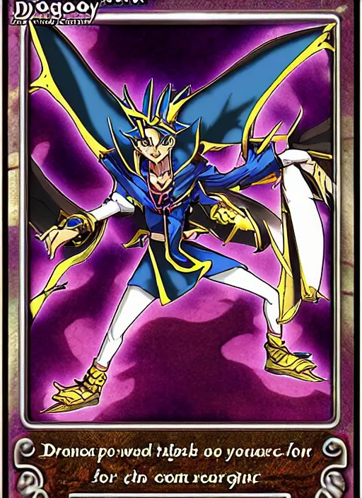 Image similar to yu - gi - oh card of a dragon