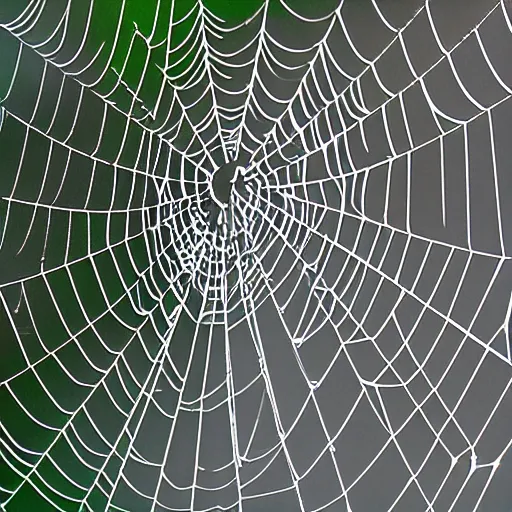 Image similar to a spidercat in the middle of a spider web.