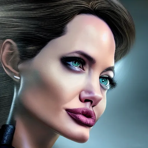 Image similar to hyperrealistic photorealistic Angelina Jolie as Catwoman 4k hdr award winning photo cinematic lighting