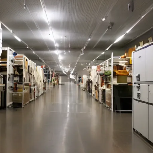 Prompt: a liminal space of a ikea store, eerie, scp 3 0 0 8, backrooms, found footage