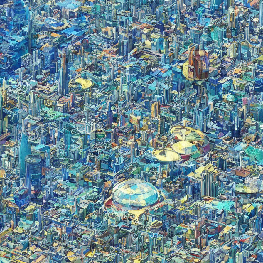 Prompt: beautiful cyberpunk city in the style of dr. seuss, lake, reflection, straight lines, spacecrafts, futuristic, giant glass dome in space, golden hour, light diffusion, galaxy, stars, hyperrealistic, award winning, low poly, highly detailed painting, blue, glass, extremely wide angle, short exposure