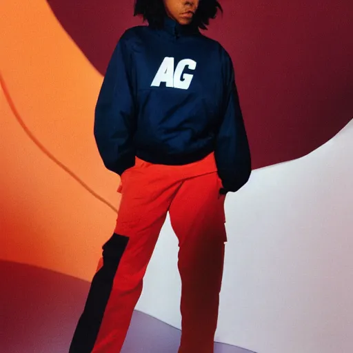 Image similar to realistic photoshooting for a new nike acg lookbook, color film photography, photo of a woman, photo in style of tyler mitchell, shusei nagaoka, steven meisel, petra collins, 3 5 mm