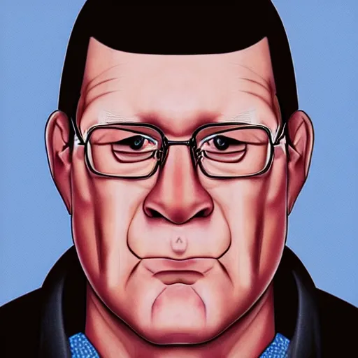 Image similar to realistic portrait of Hank Hill