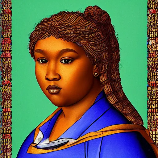 Image similar to precious lizzo renaissance art style