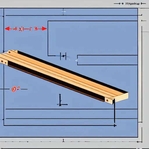 Image similar to a physics diagram of a beam supported on both ends with a load in the middle