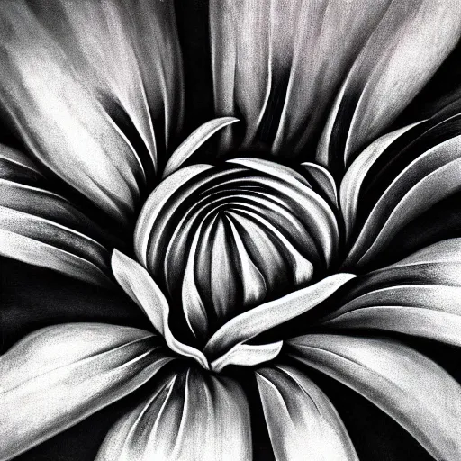 Prompt: close up of lily flower by okeeffe