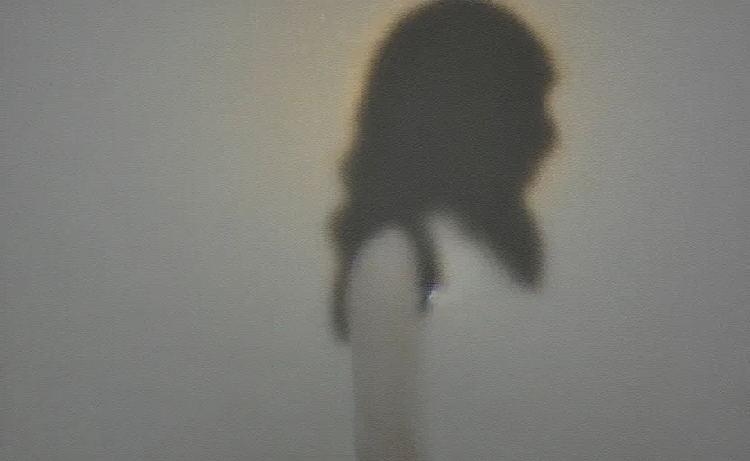 Prompt: hazy silhouette of a young martyr from a baroque painting on a white background