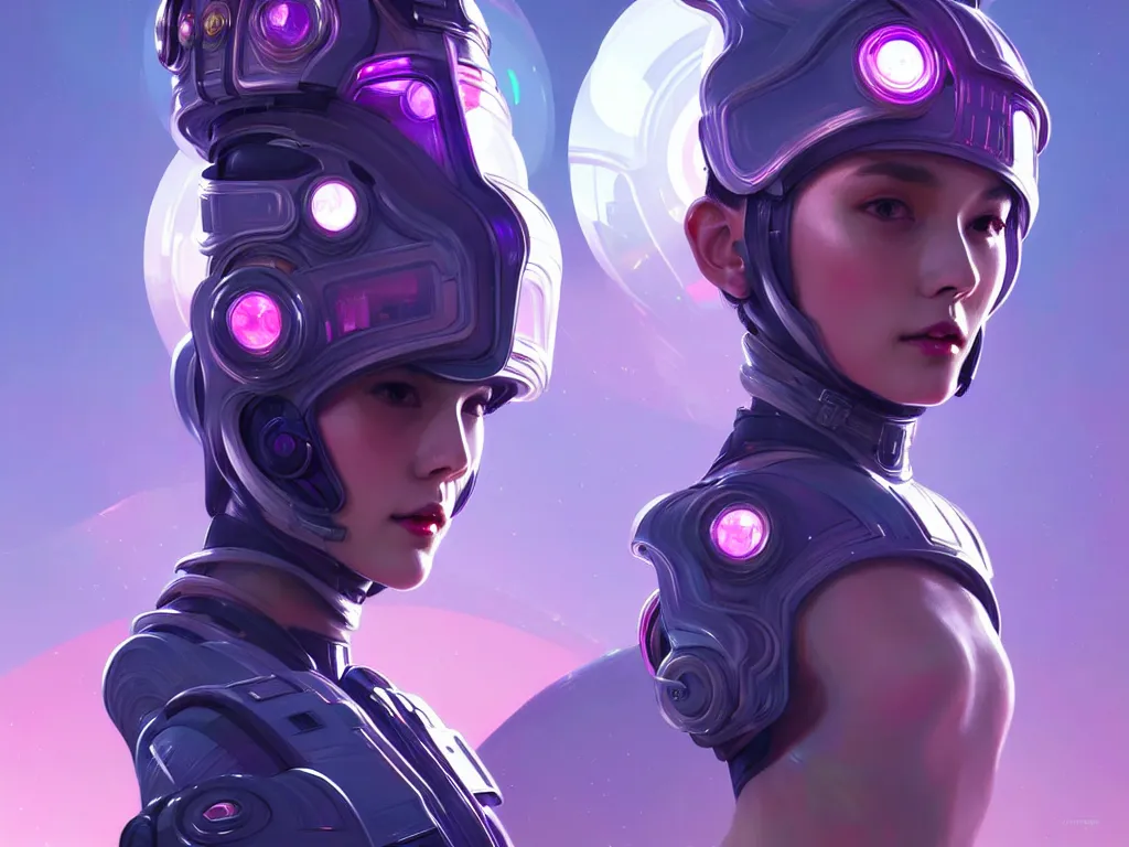 Image similar to portrait futuristic planet earth police uniform female, in a future huge spaceship internal, neon light, ssci - fi and fantasy, intricate and very very beautiful and elegant, highly detailed, digital painting, artstation, concept art, smooth and sharp focus, illustration, art by tan zi and ayanamikodon and alphonse mucha and wlop