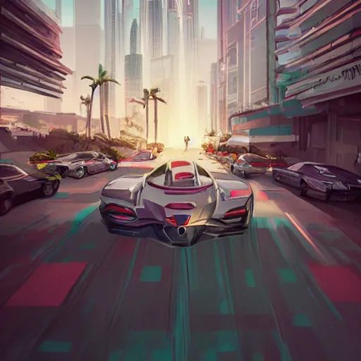 Image similar to gta : dubai, by wlop