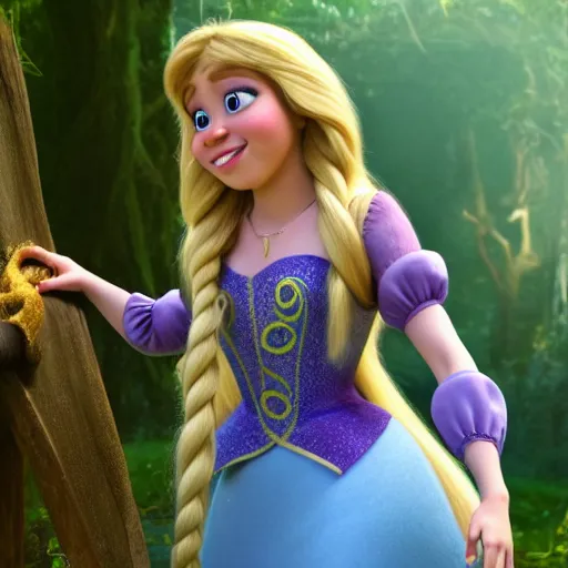 prompthunt: Jennette McCurdy as Rapunzel in disney tangled live action, 8k  full HD photo, cinematic lighting, anatomically correct, oscar award  winning, action filled, correct eye placement