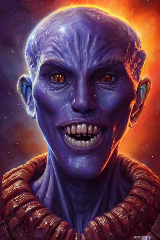 Prompt: beautiful oil painting with high detail of a wise Space ent((gap jaw)) made of stars and plasma, hybrid from dungeons and dragons and art direction by James Cameron ;by artgerm; wayne reynolds art station; cinematic quality character render; low angle; ultra high quality model; production quality cinema model; diety
