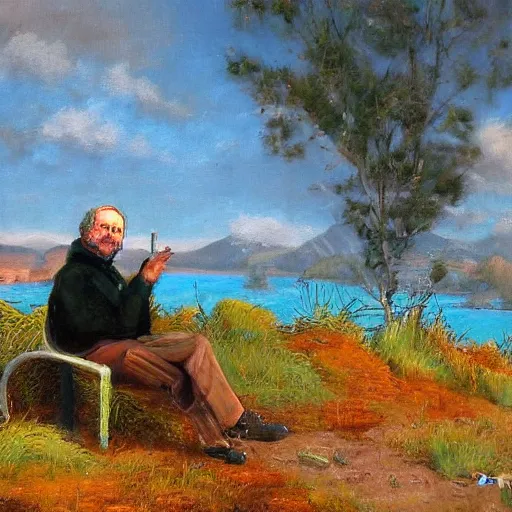 Prompt: a portrait of a character in a scenic environment by Jeroom