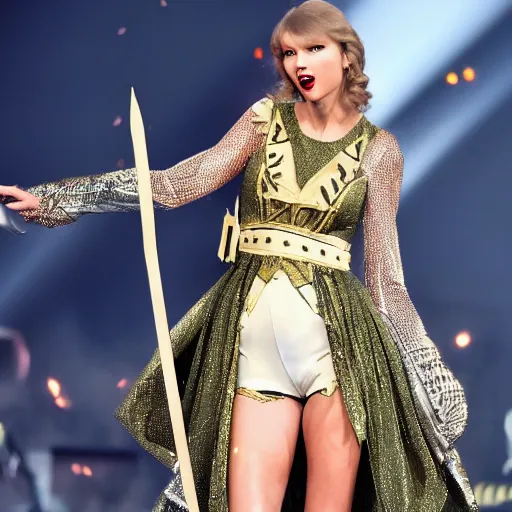 Image similar to taylor swift as robin hood fantasy