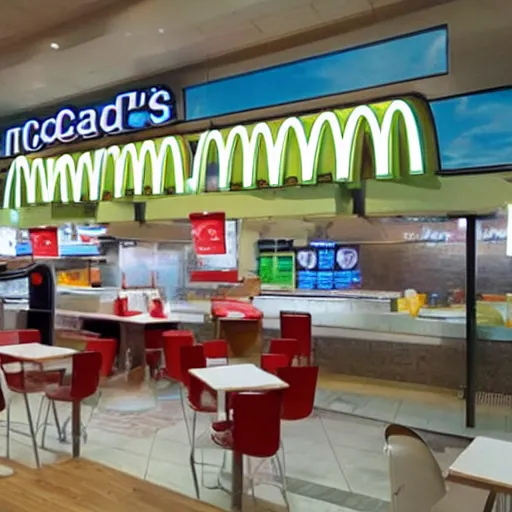 Image similar to mcdonalds made of water