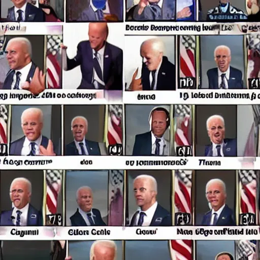 Image similar to Joe Biden leading an army of clones of Joe Biden