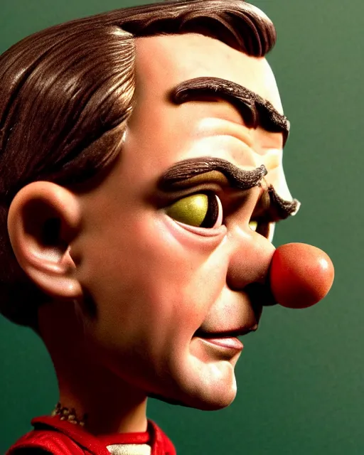 Image similar to highly detailed closeup, face profile portrait of a tin toy leonardo dicaprio as a medieval goblin eating cakes in a castle, hyper realistic, artstation, illustration, nicoletta ceccoli, mark ryden, lostfish, dan decarlo, bob clampett, max fleischer, digital paint, matte paint, vivid colors, detailed and intricate environment