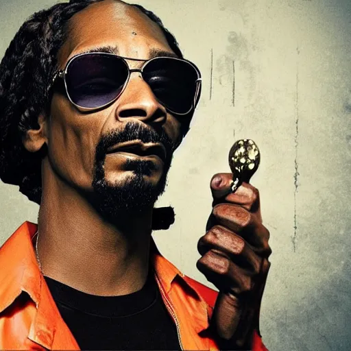 Prompt: snoop dogg as a walking dead character