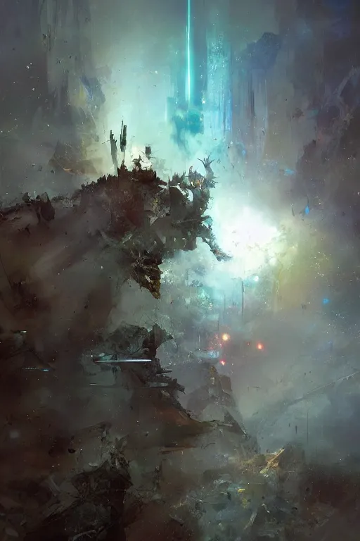 Prompt: survival is no birthright, but a prize wrested from an uncaring galaxy by forgotten heroes., by ryohei hase, by john berkey, by jakub rozalski, by john martin