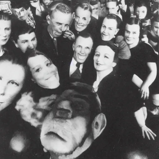 Prompt: 1930 selfie