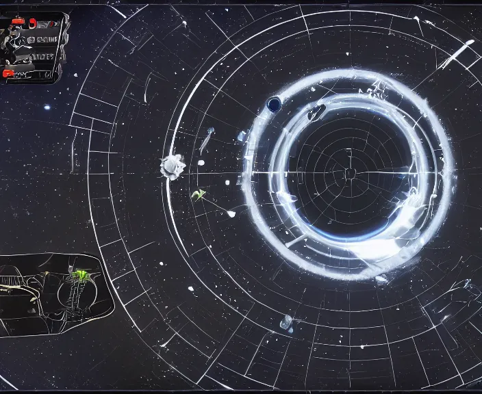 Image similar to a space junkyard forming a tilted disk with vortex in the center in black starless space, a graveyard of space stations and giant space structures, dark sci - fi game map, solid black background, everything fits on the screen, no ui elements