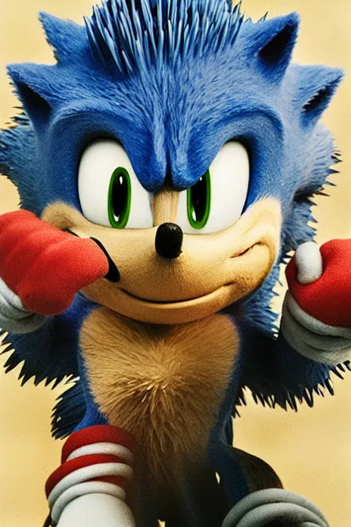 Image similar to Sonic the Hedgehog, 35mm, f2.8, age, award-winning, candid portrait photo by annie leibovitz