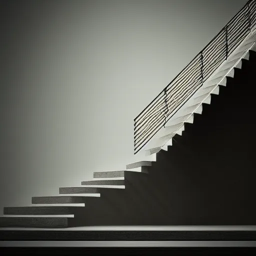 Prompt: stairway to heaven, octane render