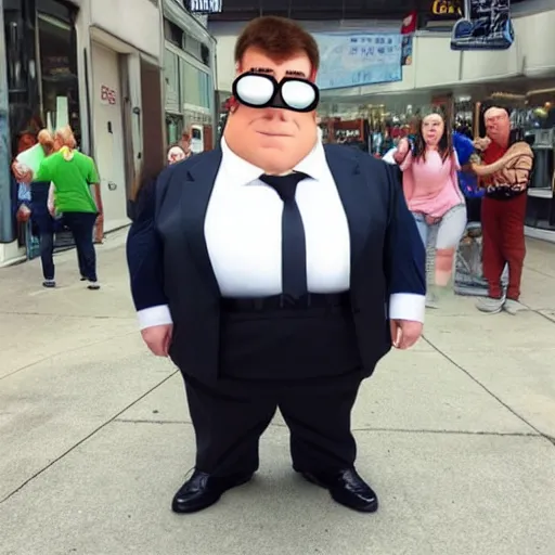 Image similar to peter griffin as a real human being, realistic, photo, HD, detailed