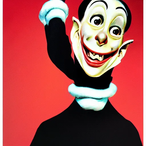 Image similar to a smiling mime, portrait, digital art, trending on artstation, vintage, retrofuturism, art by marc davis, marc davis artwork, poster