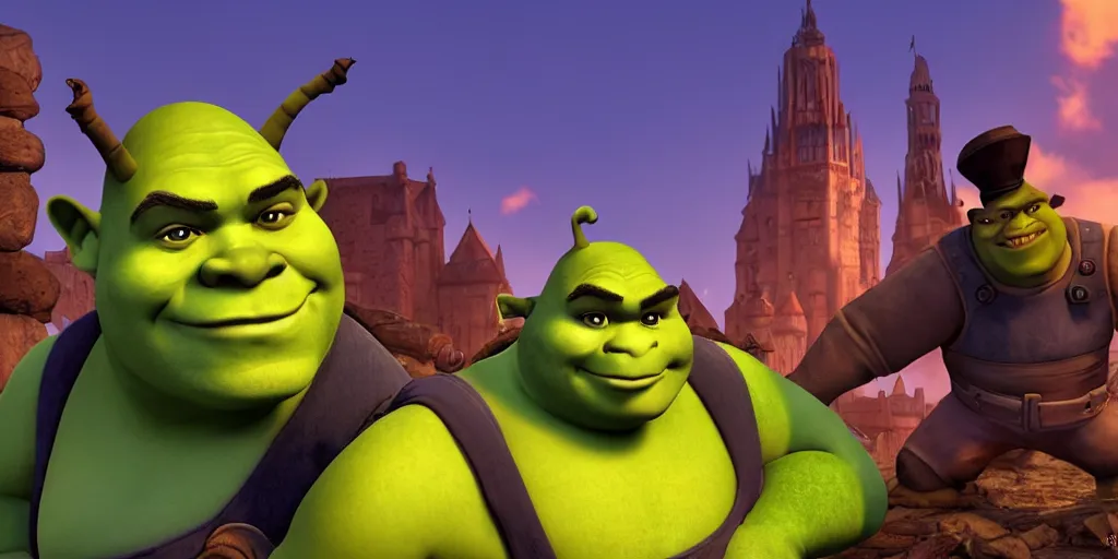 Image similar to shrek in team fortress 2, realistic 4 k octane beautifully detailed render, 4 k post - processing, highly detailed, intricate complexity, epic composition, magical atmosphere, cinematic lighting, masterpiece, ultra hd