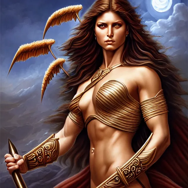 Prompt: amazon warrior artgerm anne stokes highly detailed 8 k hdr smooth sharp focus high resolution award - winning photo photorealistic