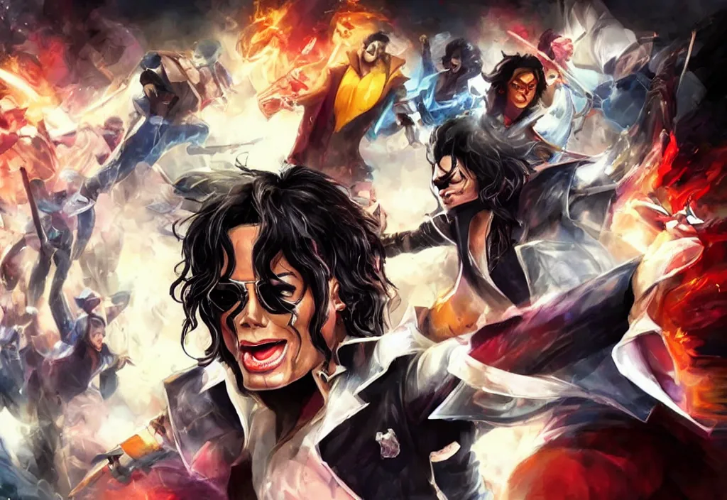 Image similar to michael jackson as a league of legends character