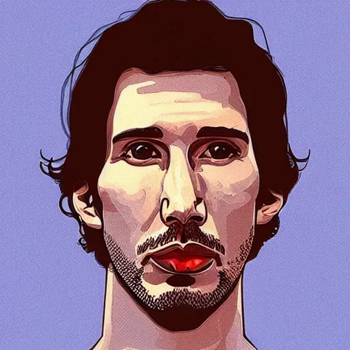 Image similar to “ adam driver retro minimalist portrait by jean giraud, moebius starwatcher comic, sharp, smooth face, 8 k ”